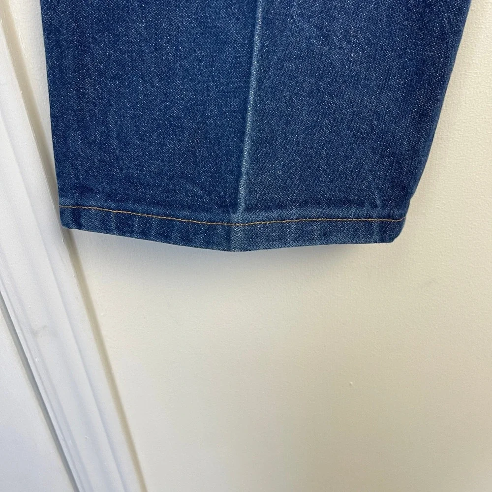 VTG Wrangler Cowboy Cut Slim Jeans 35x32 Dark Wash Denim‎ Blue High Rise 936DEN